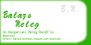 balazs meleg business card